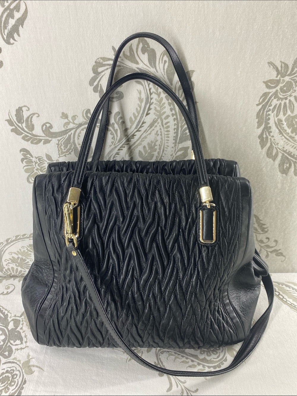Coach Madison Gathered Twistโ Leather
Satchel